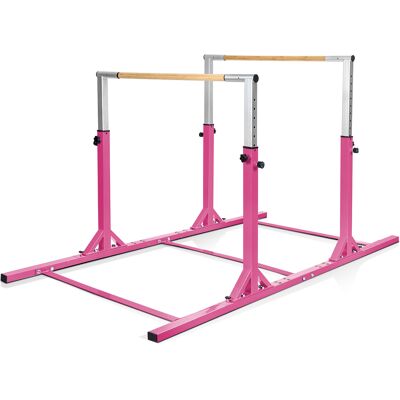 CostwayBarres Parallèles de Gymnastique Hauteur Réglable 11 Niveaux Double Barre Gymnastique à Largeur Réglable Charge 100KG pour 6 à 12 Ans Rose - Publicité CostwayBarres Parallèles de Gymnastique Hauteur Réglable 11 Niveaux Double Barre Gymnastique à Largeur Réglable Charge 100KG pour 6 à 12 Ans Rose - Publicité
