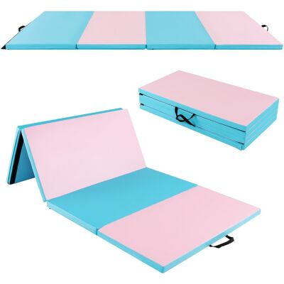 CostwayTapis de Gymnastique Pliable Matelas de Fitness Portable Natte de Gym pour Fitness Yoga Sport et Exercice Bleu+Rose - Publicité CostwayTapis de Gymnastique Pliable Matelas de Fitness Portable Natte de Gym pour Fitness Yoga Sport et Exercice Bleu+Rose - Publicité