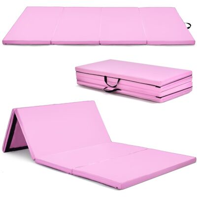 CostwayTapis de Gymnastique Pliable Tapis Portable pour Fitness Yoga Sport Exercice en EPE et PU 240x116x5cm Rose - Publicité CostwayTapis de Gymnastique Pliable Tapis Portable pour Fitness Yoga Sport Exercice en EPE et PU 240x116x5cm Rose - Publicité