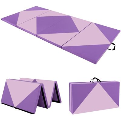 CostwayTapis de Gymnastique Pliable de 240CM en Cuir Pu Attaches Auto-agrippantes pour Étirements Yoga Arts Martiaux Aérobic pour Sport à Domicile Violet - Publicité CostwayTapis de Gymnastique Pliable de 240CM en Cuir Pu Attaches Auto-agrippantes pour Étirements Yoga Arts Martiaux Aérobic pour Sport à Domicile Violet - Publicité