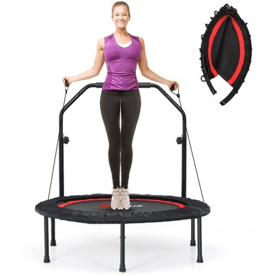 CostwayTrampoline de Fitness Pliable 101cm avec 2 Bandes de Résistance Main Courante Hauteur Réglable Charge 150 kg pour Enfants Rouge - Publicité CostwayTrampoline de Fitness Pliable 101cm avec 2 Bandes de Résistance Main Courante Hauteur Réglable Charge 150 kg pour Enfants Rouge - Publicité