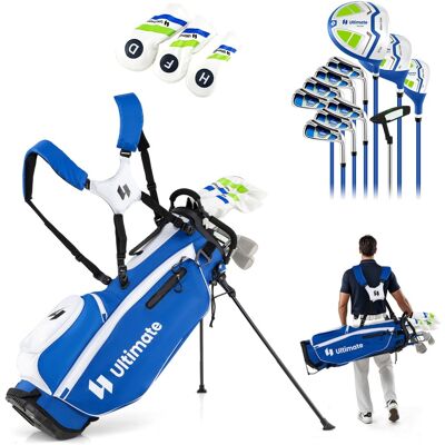 CostwayEnsemble Complet de Clubs de Golf pour Hommes 15 Pièces Droitier avec Sac de Golf Ensembles de Clubs de Golf Bleu - Publicité CostwayEnsemble Complet de Clubs de Golf pour Hommes 15 Pièces Droitier avec Sac de Golf Ensembles de Clubs de Golf Bleu - Publicité