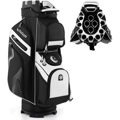 CostwaySac de Golf pour Chariot Sac de Golf Moulé avec Fermeture à Glissière et 14 Compartiments Pleine Longueur Sac de Golf Léger Noir - Publicité CostwaySac de Golf pour Chariot Sac de Golf Moulé avec Fermeture à Glissière et 14 Compartiments Pleine Longueur Sac de Golf Léger Noir - Publicité