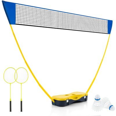 Costway - Portable 2-Racket Set - Jaune - Badminton Set - Publicité Costway - Portable 2-Racket Set - Jaune - Badminton Set - Publicité