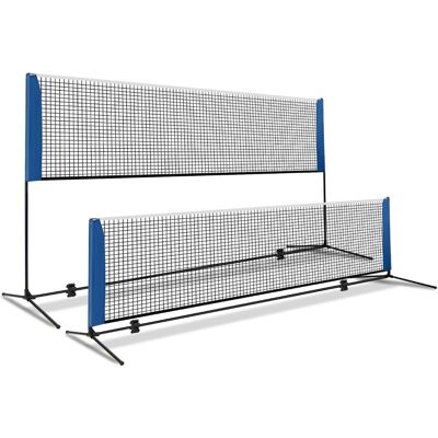 CostwayFilet de Badminton Portable 5,1M avec Raquettes Set de Badminton à Hauteurs Réglable avec 2 Volants Repose-Pieds Coussinets de Serrage Bleu - Publicité CostwayFilet de Badminton Portable 5,1M avec Raquettes Set de Badminton à Hauteurs Réglable avec 2 Volants Repose-Pieds Coussinets de Serrage Bleu - Publicité