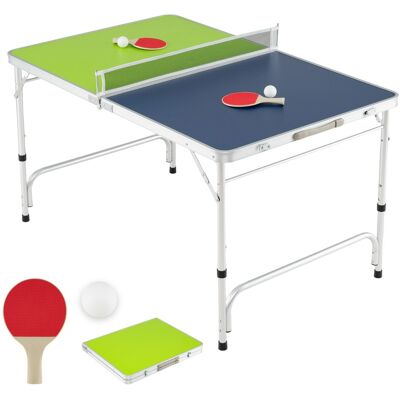 CostwayTable de Ping Pong Portable 120 x 76 cm Set Mini Tennis de Table Pliable avec Filet 2 Raquettes 2 Balles Hauteur Réglable sur 3 Niveaux Vert - Publicité CostwayTable de Ping Pong Portable 120 x 76 cm Set Mini Tennis de Table Pliable avec Filet 2 Raquettes 2 Balles Hauteur Réglable sur 3 Niveaux Vert - Publicité