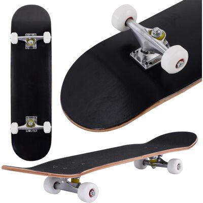 CostwayPlanche à Roulettes pour Enfant Skateboard en Bois à 7 Couches Incurvé Capacité 70 kg 79x20cm Noir - Publicité CostwayPlanche à Roulettes pour Enfant Skateboard en Bois à 7 Couches Incurvé Capacité 70 kg 79x20cm Noir - Publicité