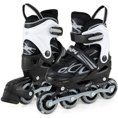 CostwayPatins à Roulettes en Ligne Réglables pour 5-7 Ans Rollers à Lame Réglable en 4 Tailles avec Roues Lumineuses Patins à Roulettes Noir - Publicité CostwayPatins à Roulettes en Ligne Réglables pour 5-7 Ans Rollers à Lame Réglable en 4 Tailles avec Roues Lumineuses Patins à Roulettes Noir - Publicité