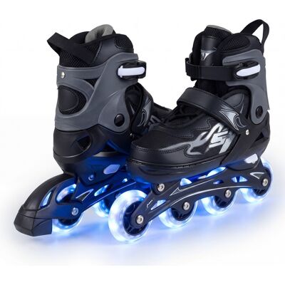 CostwayRollers en Ligne pour Enfants Débutants 7 à 9 Ans avec 4 Tailles Réglables Patins Lumineux 4 Roues Illuminées et Protection Sécuritaire Gris - Publicité CostwayRollers en Ligne pour Enfants Débutants 7 à 9 Ans avec 4 Tailles Réglables Patins Lumineux 4 Roues Illuminées et Protection Sécuritaire Gris - Publicité
