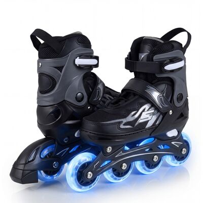 CostwayRollers en Ligne pour Enfants Débutants 9-14 Ans avec 4 Tailles Réglables Patins Lumineux 4 Roues Illuminées et Protection Sécuritaire Gris - Publicité CostwayRollers en Ligne pour Enfants Débutants 9-14 Ans avec 4 Tailles Réglables Patins Lumineux 4 Roues Illuminées et Protection Sécuritaire Gris - Publicité
