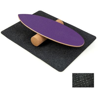CostwayEntraîneur de Planche d'équilibre en Bois Planche Oscillante avec Rouleau&Couverture pour Entraînement de Skateboard Hockey Snowboard Violet - Publicité CostwayEntraîneur de Planche d'équilibre en Bois Planche Oscillante avec Rouleau&Couverture pour Entraînement de Skateboard Hockey Snowboard Violet - Publicité