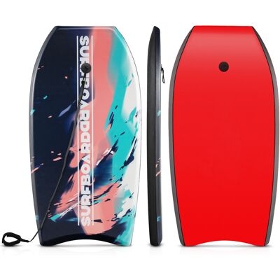 CostwayPlanche de Corps Légère 104 CM Boogie Board avec Noyau EPS Pont XPE Fond HDPE Queue en Croissant Double Canal et Longe pour Poignet Rose - Publicité CostwayPlanche de Corps Légère 104 CM Boogie Board avec Noyau EPS Pont XPE Fond HDPE Queue en Croissant Double Canal et Longe pour Poignet Rose - Publicité