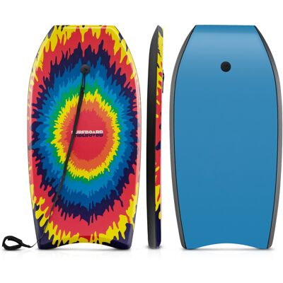 CostwayPlanche de Corps Légère 104 CM Boogie Board avec Noyau EPS Pont XPE Fond HDPE Queue en Croissant Double Canal et Longe pour Poignet Coloré - Publicité CostwayPlanche de Corps Légère 104 CM Boogie Board avec Noyau EPS Pont XPE Fond HDPE Queue en Croissant Double Canal et Longe pour Poignet Coloré - Publicité