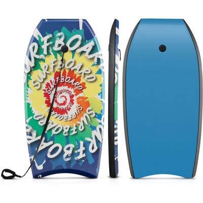 CostwayPlanche de Corps Légère 94 CM Boogie Board avec Noyau EPS Pont XPE Fond HDPE Queue en Croissant Double Canal et Longe pour Poignet Bleu - Publicité CostwayPlanche de Corps Légère 94 CM Boogie Board avec Noyau EPS Pont XPE Fond HDPE Queue en Croissant Double Canal et Longe pour Poignet Bleu - Publicité
