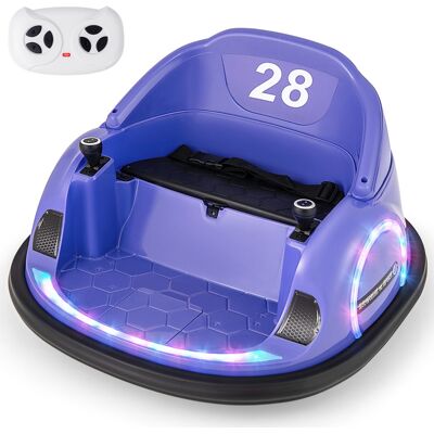 CostwayAuto-tamponneuse pour Enfants Jouet Électrique 12V à Enfourcher avec Rotation à 360° Télécommande Lumières Clignotantes Violet - Publicité CostwayAuto-tamponneuse pour Enfants Jouet Électrique 12V à Enfourcher avec Rotation à 360° Télécommande Lumières Clignotantes Violet - Publicité