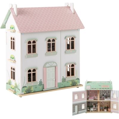 CostwayMaison de Poupée en Bois à 3 Niveaux Toits Double Face et Portes Ouvrables Maison de Rêve pour Les Enfants de 3 Ans et Plus Rose - Publicité CostwayMaison de Poupée en Bois à 3 Niveaux Toits Double Face et Portes Ouvrables Maison de Rêve pour Les Enfants de 3 Ans et Plus Rose - Publicité