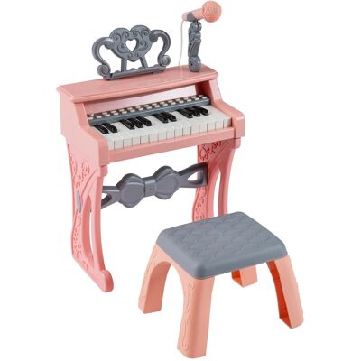 CostwayMini Piano Clavier pour Enfants Piano Électrique 25 Touches avec Tabouret Pupitre & Microphone Jouet Instrument de Musique pour 3+ Ans Rose - Publicité CostwayMini Piano Clavier pour Enfants Piano Électrique 25 Touches avec Tabouret Pupitre & Microphone Jouet Instrument de Musique pour 3+ Ans Rose - Publicité