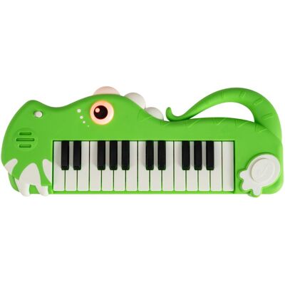 CostwayPiano pour Enfants à 25 Touches Jouet Piano Numérique en Forme de Dinosaure avec Musique Intégrée et Lumière pour 3+ Ans Vert - Publicité CostwayPiano pour Enfants à 25 Touches Jouet Piano Numérique en Forme de Dinosaure avec Musique Intégrée et Lumière pour 3+ Ans Vert - Publicité