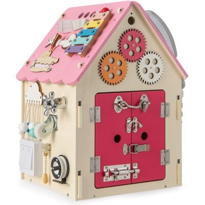 CostwayCube d'Activité en Bois avec Espace de Rangement Intérieur Maison de Jouet Educative pour Enfants de 3 Ans+ Rose - Publicité CostwayCube d'Activité en Bois avec Espace de Rangement Intérieur Maison de Jouet Educative pour Enfants de 3 Ans+ Rose - Publicité