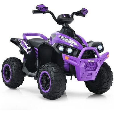 CostwayQuad Electrique pour Enfants 12V7Ah LED Musique Pédale Klaxon 3-4 km/h pour Enfants de 3 à 8 ans Violet - Publicité CostwayQuad Electrique pour Enfants 12V7Ah LED Musique Pédale Klaxon 3-4 km/h pour Enfants de 3 à 8 ans Violet - Publicité
