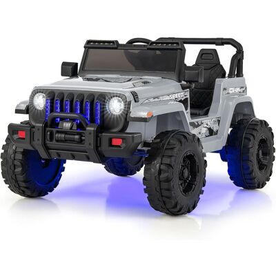 CostwayVoiture Electrique 12V/7Ah pour Enfants Télécommande 2,4G 2 Moteur MP3 USB Klaxon Vitesse Max 6km/h 3-8 Ans Gris - Publicité CostwayVoiture Electrique 12V/7Ah pour Enfants Télécommande 2,4G 2 Moteur MP3 USB Klaxon Vitesse Max 6km/h 3-8 Ans Gris - Publicité