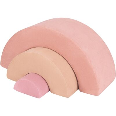 Costway3 Blocs de Mousse pour Bébé Jouets d'escalade Equipement de Jeu d'Intérieur Doux avec Rembourrage Elastique Arche et Tunnel Rampant Rose - Publicité Costway3 Blocs de Mousse pour Bébé Jouets d'escalade Equipement de Jeu d'Intérieur Doux avec Rembourrage Elastique Arche et Tunnel Rampant Rose - Publicité