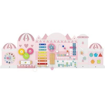 CostwayPanneaux Muraux d'Activités pour Enfants Tableau Sensoriel Montessori en Bois 11 en 1 pour Éducation et Développement Précoce Rose - Publicité CostwayPanneaux Muraux d'Activités pour Enfants Tableau Sensoriel Montessori en Bois 11 en 1 pour Éducation et Développement Précoce Rose - Publicité