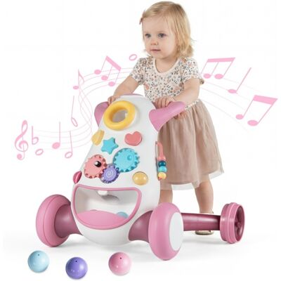CostwayTrotteur Montessori pour Bébés Jouet Éducatif pour Enfants avec Musique et Lumières Trieur de Formes Engrenages Rotatifs Rose - Publicité CostwayTrotteur Montessori pour Bébés Jouet Éducatif pour Enfants avec Musique et Lumières Trieur de Formes Engrenages Rotatifs Rose - Publicité