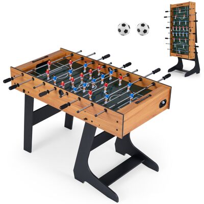 CostwayBaby-Foot Table de Pliable Foot d'intérieur Pliable avec 22 Figurines 2 Balles 2 Marqueurs de Scores Jeu de Football 121x60,5x81CM Naturel - Publicité CostwayBaby-Foot Table de Pliable Foot d'intérieur Pliable avec 22 Figurines 2 Balles 2 Marqueurs de Scores Jeu de Football 121x60,5x81CM Naturel - Publicité