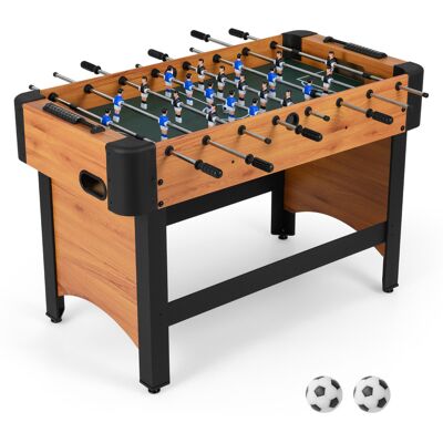 CostwayTable de Babyfoot Table de Jeu de Football de Compétition Pleine Taille 119CM avec 22 Joueurs 2 Balles & Compteurs Coulissants Naturel - Publicité CostwayTable de Babyfoot Table de Jeu de Football de Compétition Pleine Taille 119CM avec 22 Joueurs 2 Balles & Compteurs Coulissants Naturel - Publicité