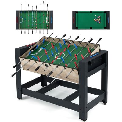 CostwayTable de Jeu Multi 2-en-1 Pivotante Table Combo Baby-foot & Billard 122 cm avec Pieds 2 Balles Queues Triangle Brosse Craies Noir - Publicité CostwayTable de Jeu Multi 2-en-1 Pivotante Table Combo Baby-foot & Billard 122 cm avec Pieds 2 Balles Queues Triangle Brosse Craies Noir - Publicité