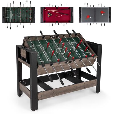 CostwayTable de Jeu 3 en 1 Pivotante Table de Jeu Combo avec Baby-foot Billard et Tennis de Table pour Adolescents et Adultes Table d'Arcade Marron - Publicité CostwayTable de Jeu 3 en 1 Pivotante Table de Jeu Combo avec Baby-foot Billard et Tennis de Table pour Adolescents et Adultes Table d'Arcade Marron - Publicité