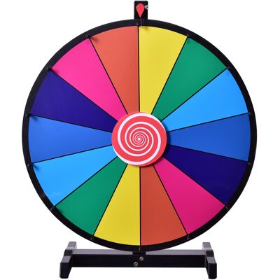 Costway Jeu de Roue de la fortune de table 24 pouces ( 60cm) personnalisable jeux de société avec stylo effaçable, 2 pointeurs - Publicité Costway Jeu de Roue de la fortune de table 24 pouces ( 60cm) personnalisable jeux de société avec stylo effaçable, 2 pointeurs - Publicité