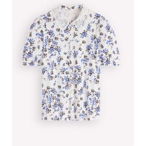 Boden Boden Cream Nessa Broderie Collar Blouse - Publicité Boden Boden Cream Nessa Broderie Collar Blouse - Publicité