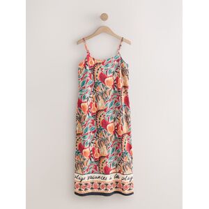 Next Robe d'été mi-longue à enfiler Rouge imprimé palmiers EU 34 Petite (UK 6 P) - Publicité Next Robe d'été mi-longue à enfiler Rouge imprimé palmiers EU 34 Petite (UK 6 P) - Publicité