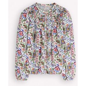 Boden Boden Green Mya Smocked Jersey Shirt Green EU 44 (UK 16) - Publicité Boden Boden Green Mya Smocked Jersey Shirt Green EU 44 (UK 16) - Publicité