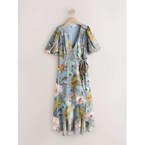 Next Robe mi-longue bouffante à manches courtes Impression Florale Bleue EU 46 (UK 18) - Publicité Next Robe mi-longue bouffante à manches courtes Impression Florale Bleue EU 46 (UK 18) - Publicité