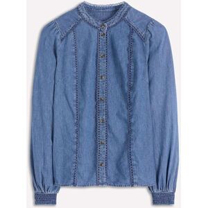 Boden Haut Boden Rhea avec empiècement en Denim - Publicité Boden Haut Boden Rhea avec empiècement en Denim - Publicité