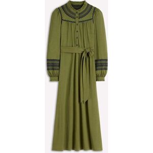 Boden Boden Green Ruffle Jersey Midi Shirt Dress Green EU 44 Regular (UK 16 R) - Publicité Boden Boden Green Ruffle Jersey Midi Shirt Dress Green EU 44 Regular (UK 16 R) - Publicité