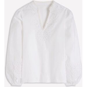 Boden Boden White Embroidered Popover Blouse - Publicité Boden Boden White Embroidered Popover Blouse - Publicité