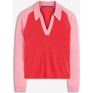 Boden Boden Red Agnes Collared Linen Jumper - Publicité Boden Boden Red Agnes Collared Linen Jumper - Publicité
