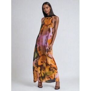 Religion Religion Orange 100% Cotton Glow Halterneck Maxi Dress In Bright Abstract Print Orange EU 34 (UK 6) - Publicité Religion Religion Orange 100% Cotton Glow Halterneck Maxi Dress In Bright Abstract Print Orange EU 34 (UK 6) - Publicité