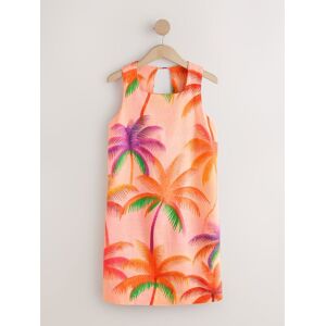 Next Robe courte droite à encolure carrée riche en lin Corail rose imprimé palmier EU 46 (UK 18) - Publicité Next Robe courte droite à encolure carrée riche en lin Corail rose imprimé palmier EU 46 (UK 18) - Publicité