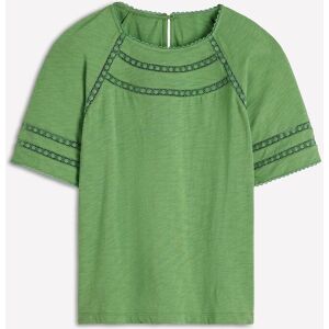 Boden Boden Green Poppy Trim Crew T-Shirt - Publicité Boden Boden Green Poppy Trim Crew T-Shirt - Publicité