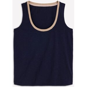 Boden Boden Navy Metallic Trim Scoop Neck Vest - Publicité Boden Boden Navy Metallic Trim Scoop Neck Vest - Publicité