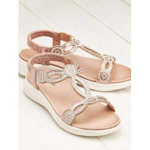 Pavers Sandales Pavers grises ornées à plateforme Rose EU 38 (UK 5) - Publicité Pavers Sandales Pavers grises ornées à plateforme Rose EU 38 (UK 5) - Publicité