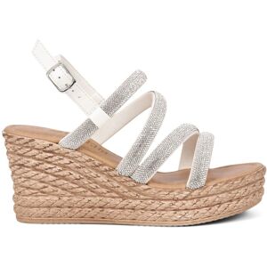 Pavers Pavers Silver Embellished Platform Espadrilles Silver 7 EU 40 - Publicité Pavers Pavers Silver Embellished Platform Espadrilles Silver 7 EU 40 - Publicité