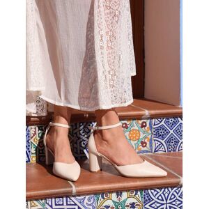 Linzi Linzi Leona Closed Back Court Block talons Nude EU 38 (UK 5) - Publicité Linzi Linzi Leona Closed Back Court Block talons Nude EU 38 (UK 5) - Publicité