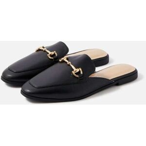 Accessorize Accessorize Black Backless Metal Bar Loafers Black 7 EU 40 - Publicité Accessorize Accessorize Black Backless Metal Bar Loafers Black 7 EU 40 - Publicité
