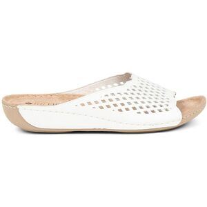 Pavers Mules Pavers en cuir perforé marron Blanc EU 38 (UK 5) - Publicité Pavers Mules Pavers en cuir perforé marron Blanc EU 38 (UK 5) - Publicité